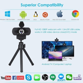 Kamera internetowa 1080p Full HD 2MP autofocus mic [23080000809]